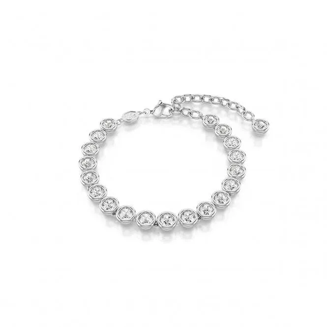 Imber Round Cut White Rhodium Plated Tennis Bracelet 5682666