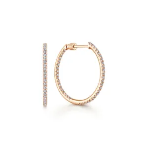 Inside-Out French Pavé Diamond Hoop Earrings