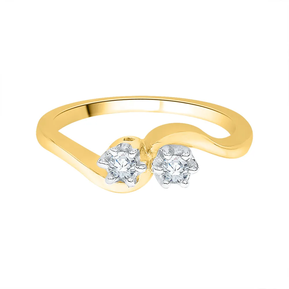 KATARINA 1/5 cttw Two Stone Diamond Promise Ring