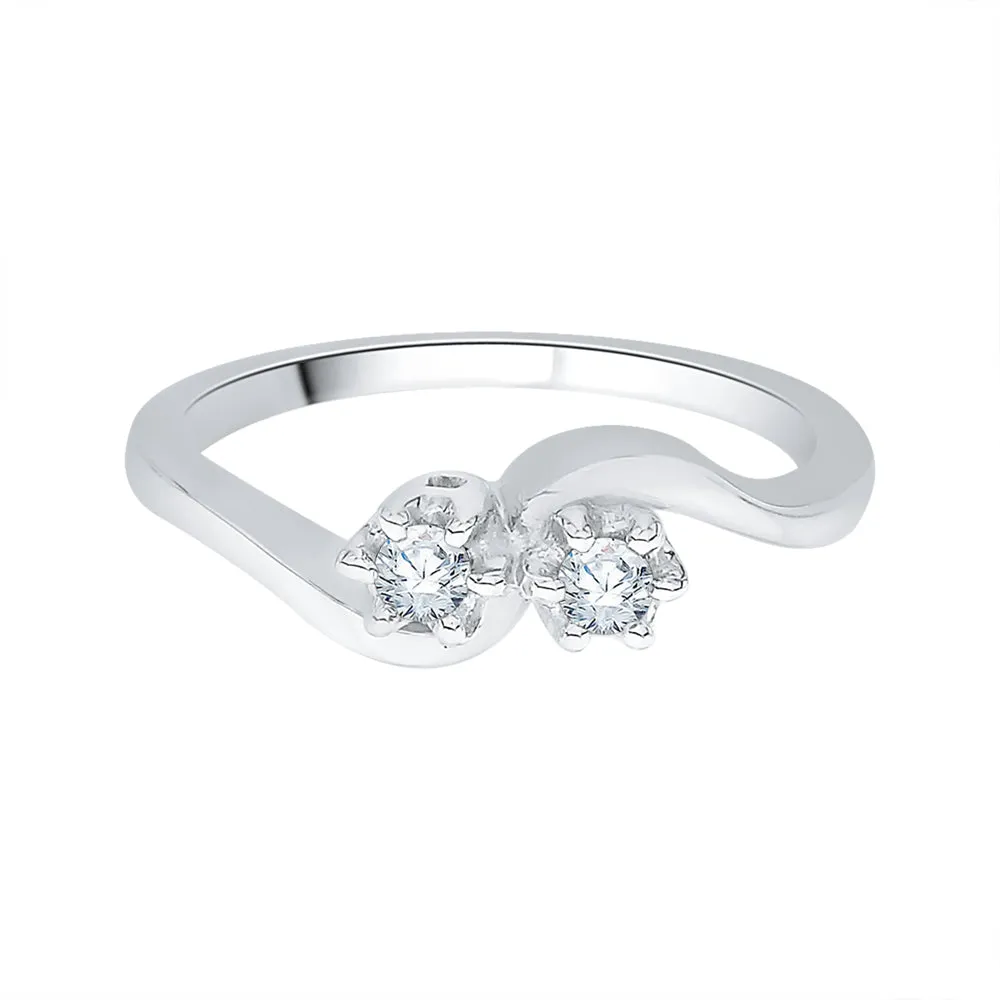 KATARINA 1/5 cttw Two Stone Diamond Promise Ring