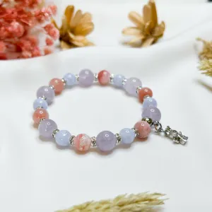 Lilac Pink (S925 Mini Angel Charm) Crystal Bracelet