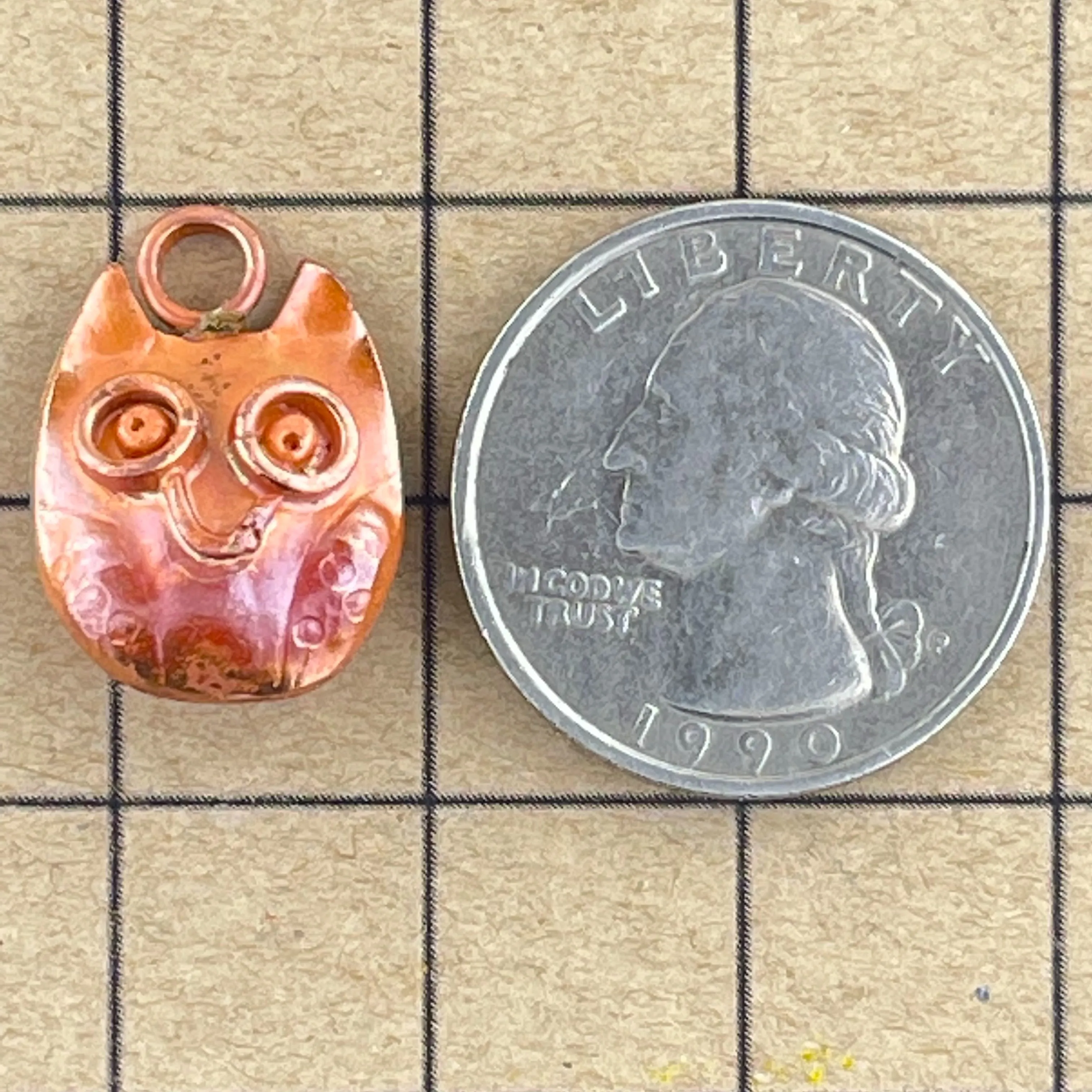 Little Copper Owlet Charm