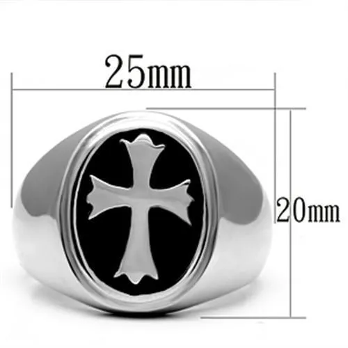 Men Stainless Steel Epoxy Rings TK714