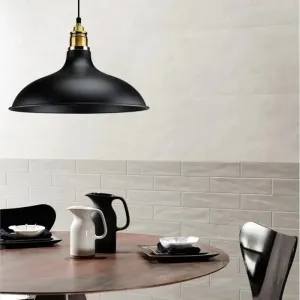 Modern Black Hanging Lamp with Bowl Shade - Adjustable Cord, Loft Style Indoor Ceiling Light Fixture