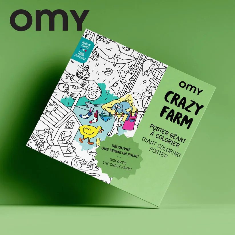 OMY Giant Coloring Poster (100 x 70cm) - 12 Designs