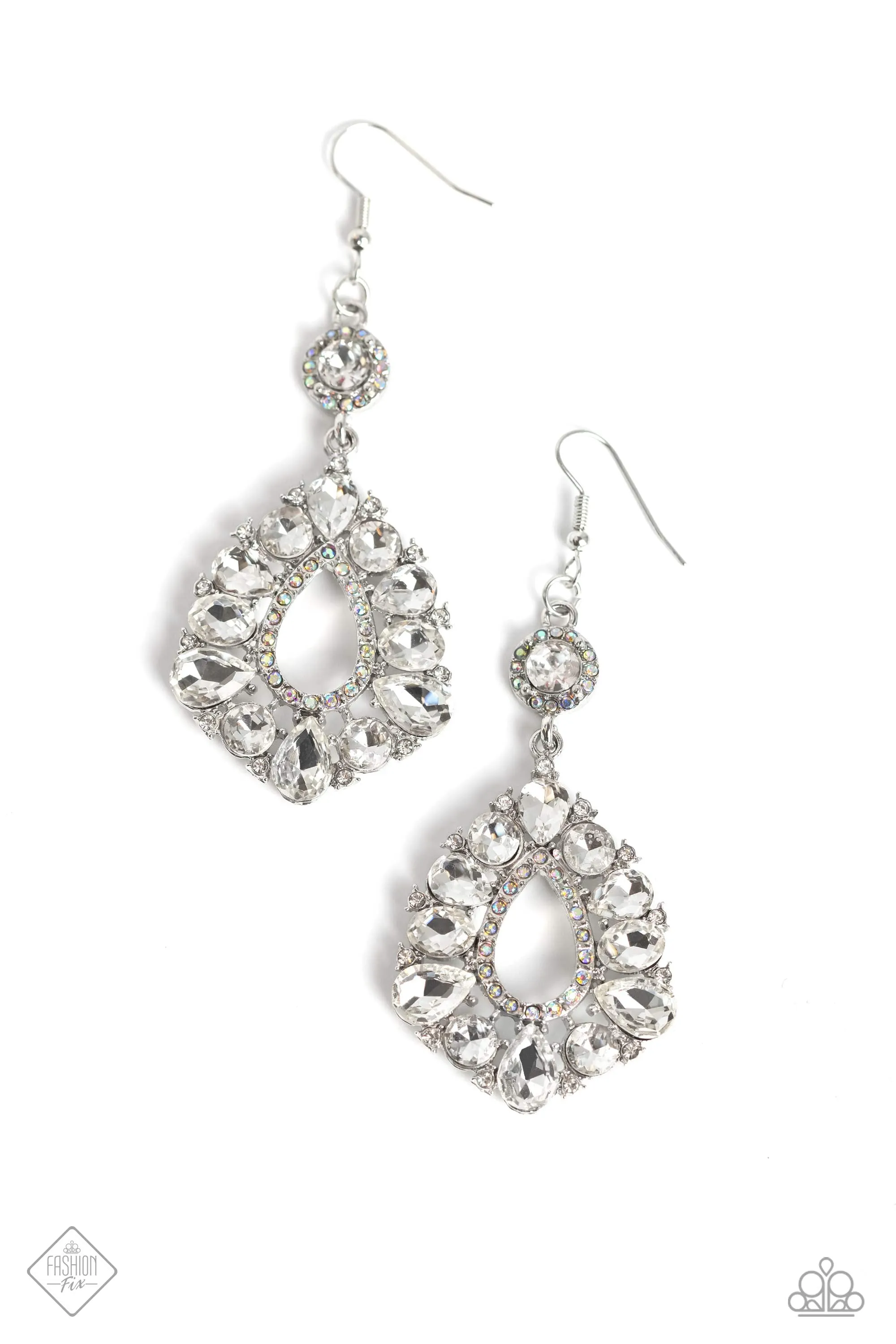 Paparazzi Earring ~ Happily Ever Exquisite - White