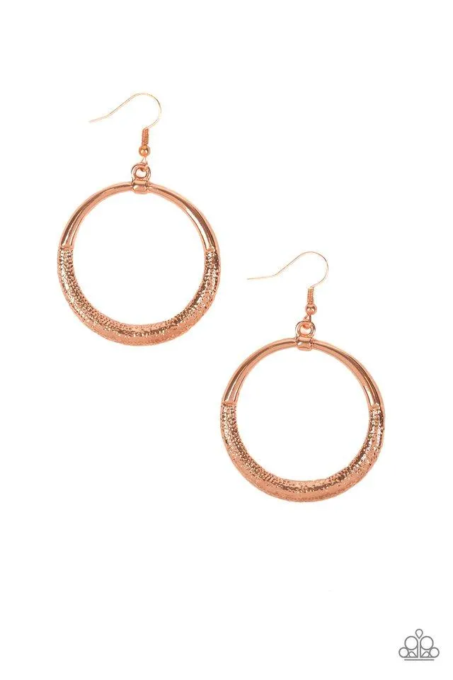 Paparazzi Earring ~ Modern Shimmer - Copper