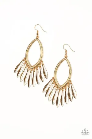 Paparazzi Earring ~ My FLAIR Lady - Gold