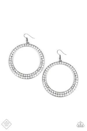 Paparazzi Earring ~ So Demanding  - Black