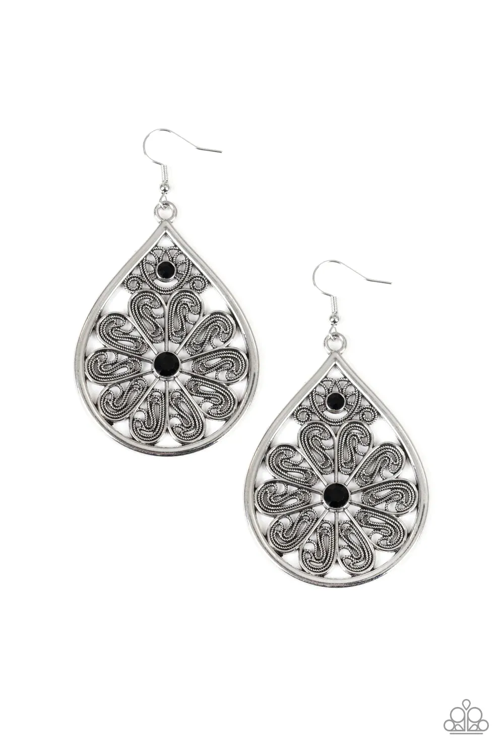 Paparazzi Earring ~ Whimsy Dreams - Black