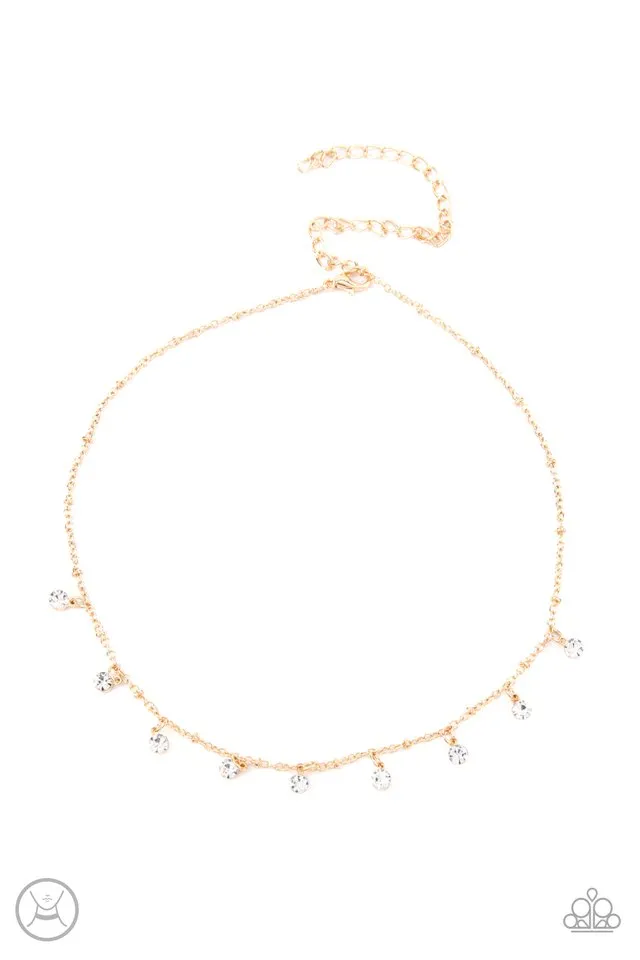 Paparazzi Necklace ~ Dainty Diva - Gold