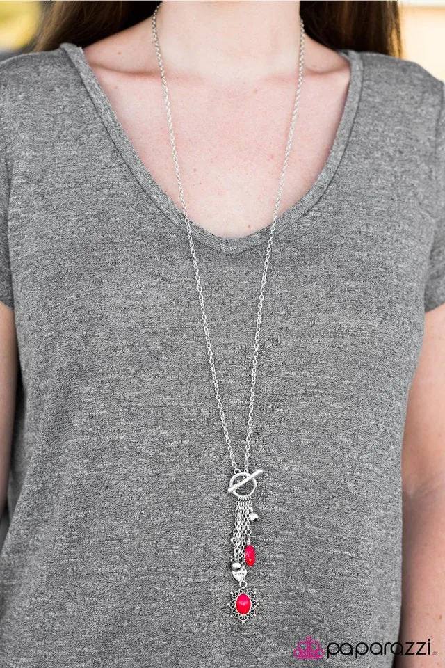 Paparazzi Necklace ~ Love Lullaby - Red