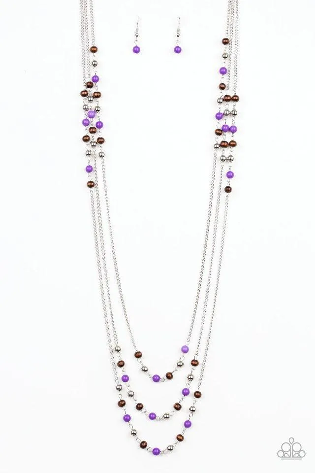 Paparazzi Necklace ~ Seasonal Sensation - Purple