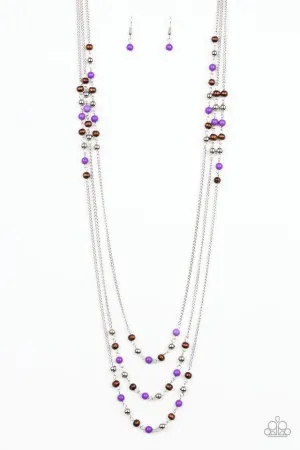 Paparazzi Necklace ~ Seasonal Sensation - Purple