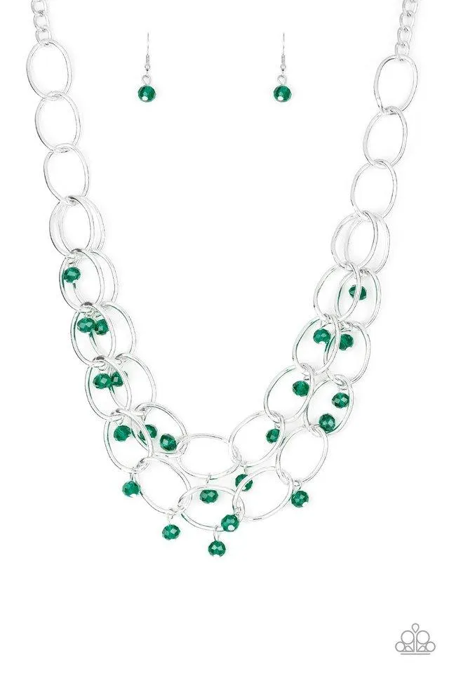 Paparazzi Necklace ~ Yacht Tour - Green