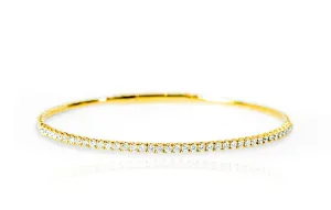 "Ranya" Yellow Gold Diamond Bangle