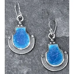 Roman glass earrings traditional yemenite