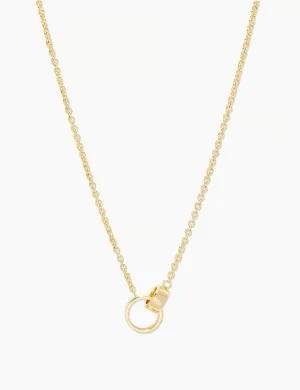 Rose Interlocking Necklace, Gold Plated