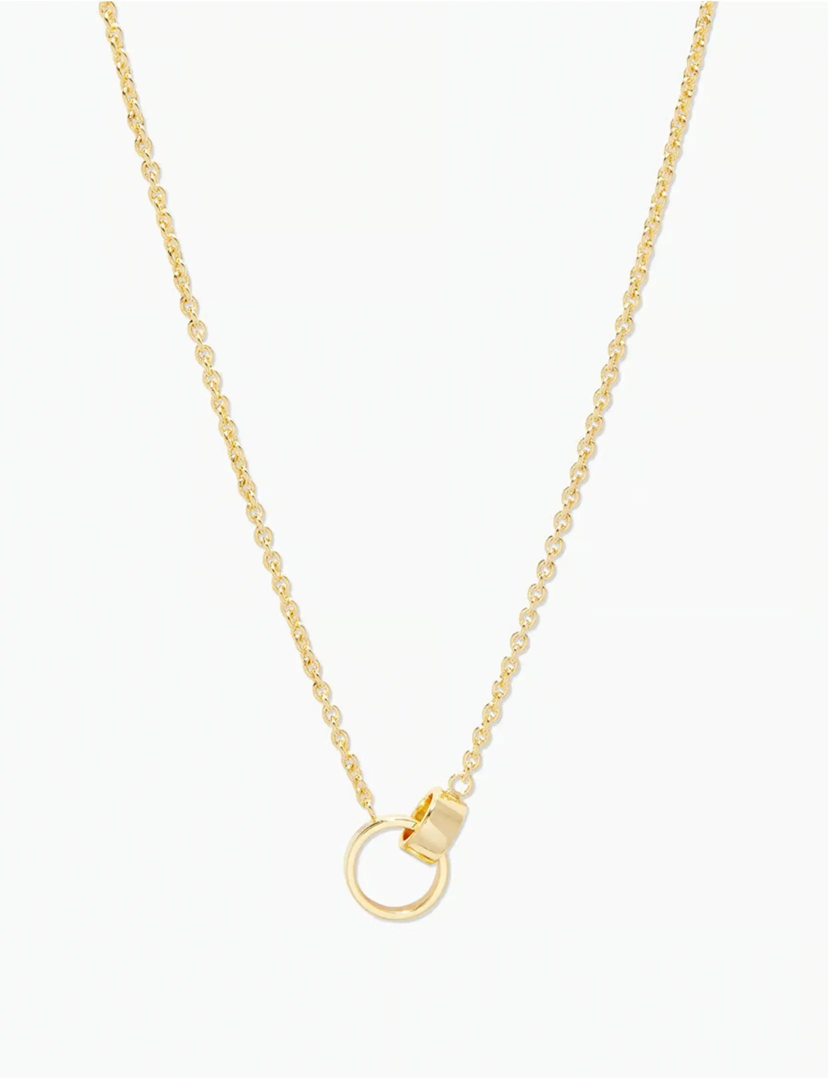 Rose Interlocking Necklace, Gold Plated