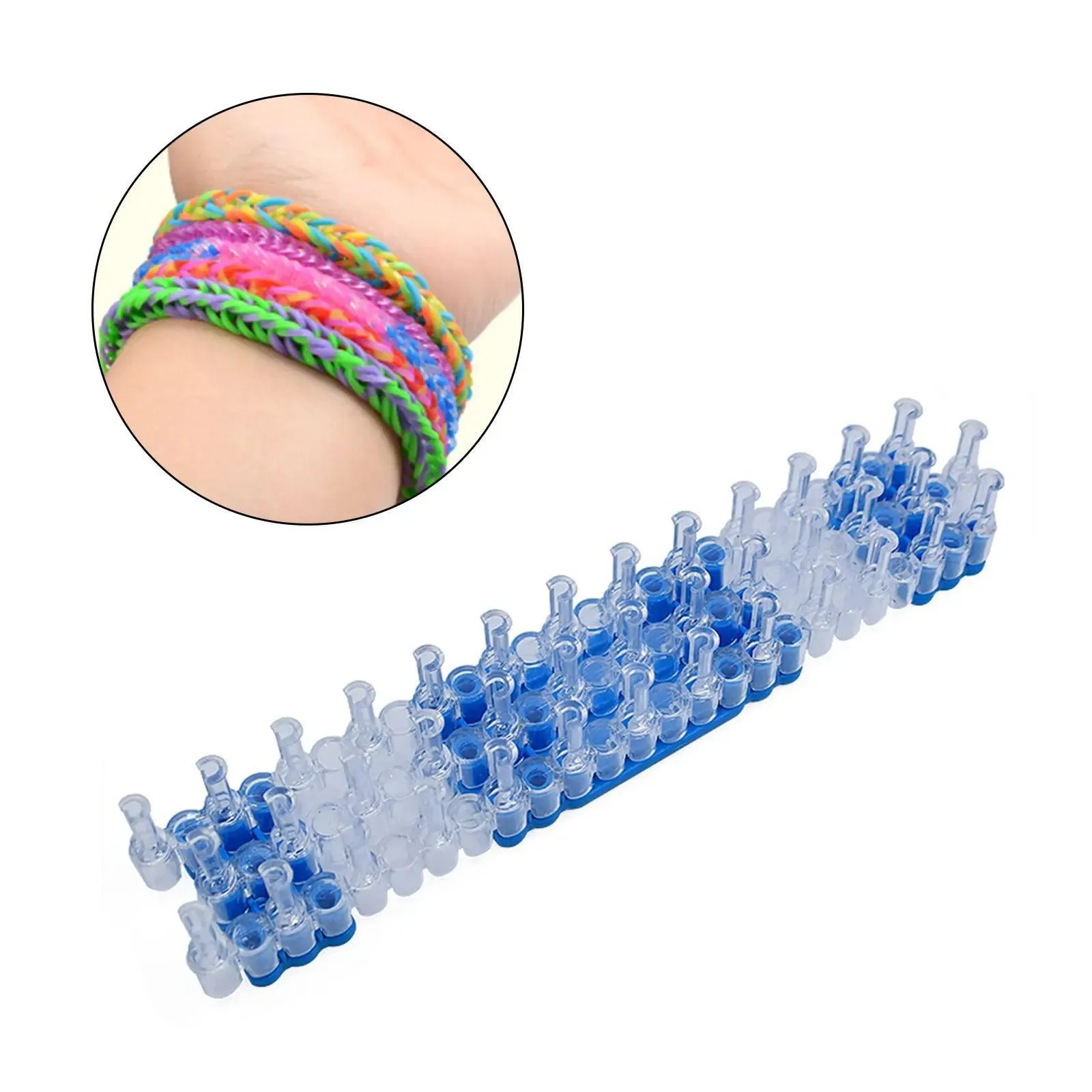 Rubber Band Bracelet Kit: Creative DIY Craft Set for Girls - Silicone Bands & Weaving Tools