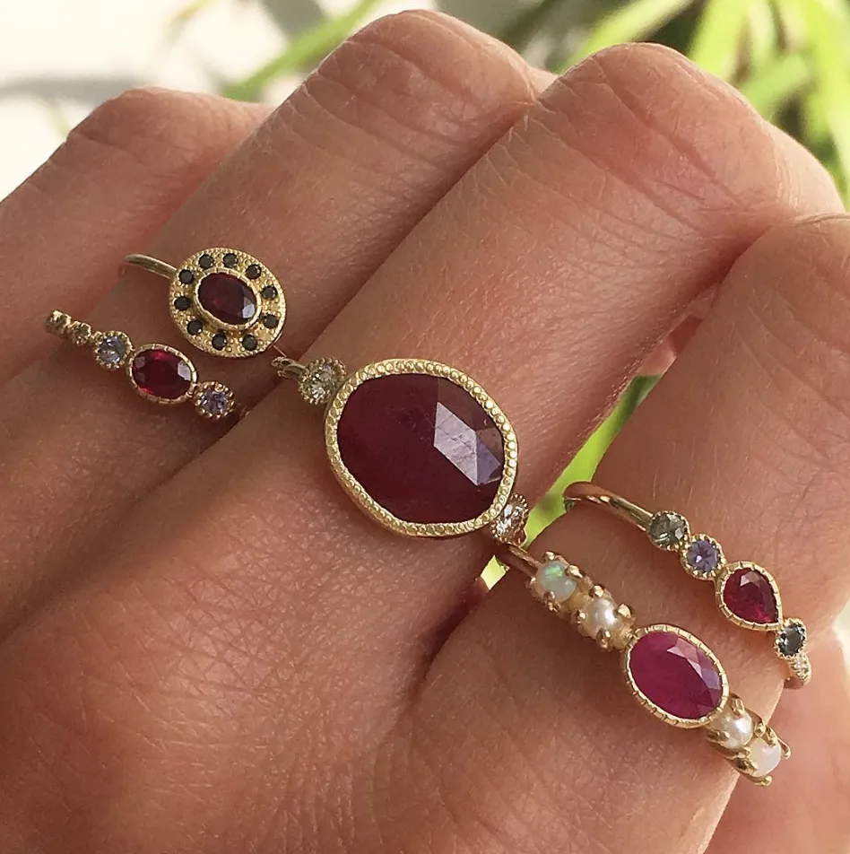 Ruby Halo Ring