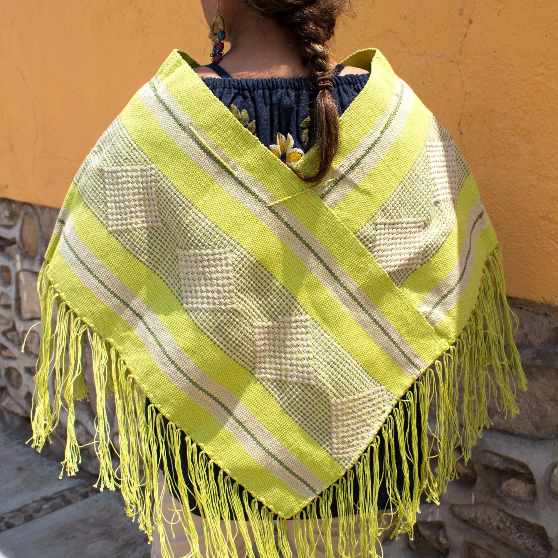 Shawl, Oaxacan Backstrap Weaving