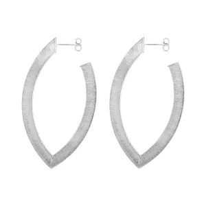 Sheila Fajl Smaller Alba Hoop Earrings in Brushed Silver Plated