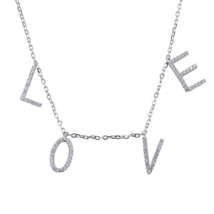 Silver Big Love Necklace