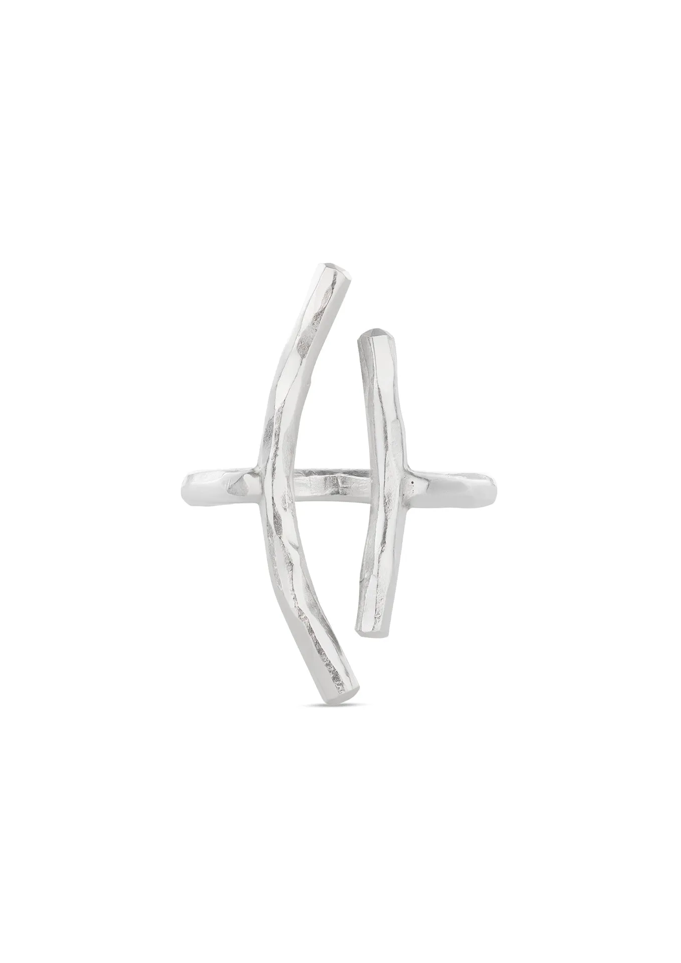 Sleek Spike Ring Silver