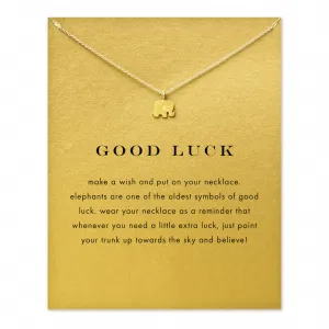 Sparkling Good Lucky Elephant Pendant Necklace