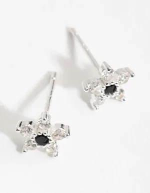 Sterling Silver Cubic Zirconia Stud Earrings