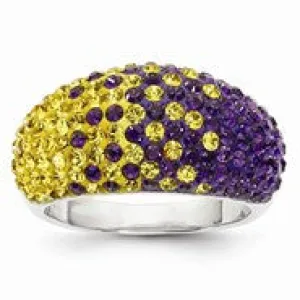 Sterling Silver Swarovski Elements Baton Rouge Spirit Ring