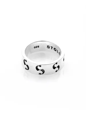 STOLEN GIRLFRIENDS CLUB S-LOGO IMPRINT BAND NARROW RING JWL20242