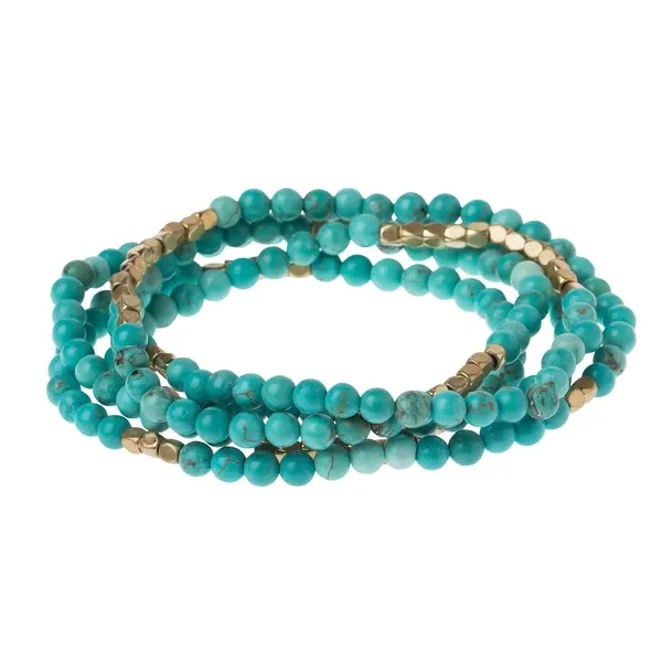 Stone Wrap in Turquoise & Gold