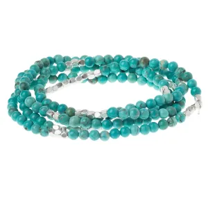 Stone Wrap in Turquoise/Silver