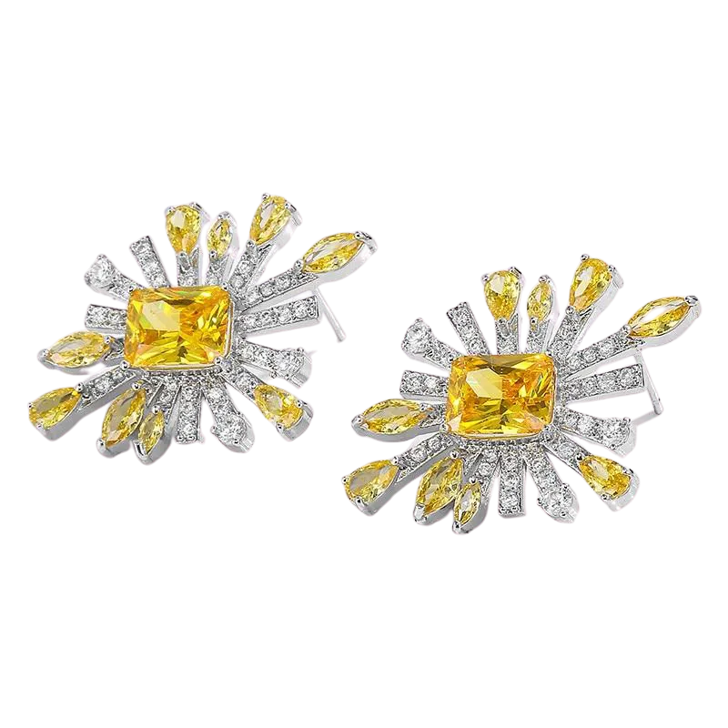 Stunning Women Exquisite Zirconia Stone Stud Earrings