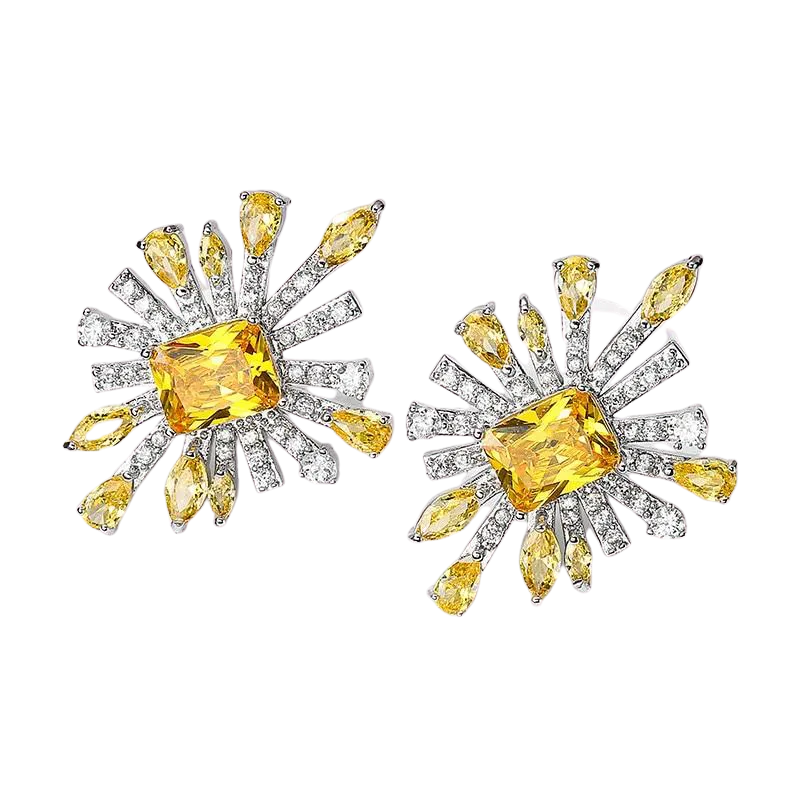 Stunning Women Exquisite Zirconia Stone Stud Earrings