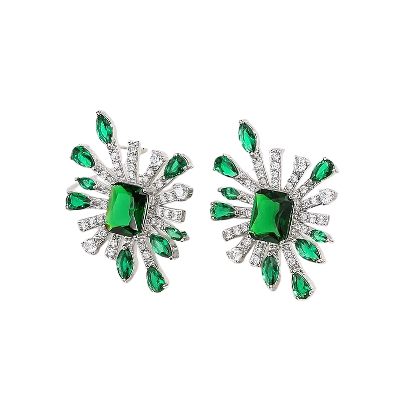 Stunning Women Exquisite Zirconia Stone Stud Earrings