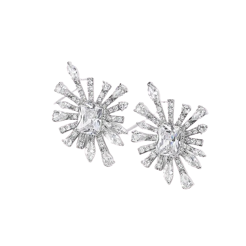 Stunning Women Exquisite Zirconia Stone Stud Earrings