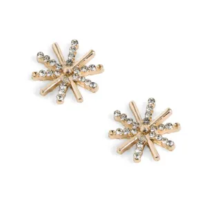 Sunburst Stud Earrings - Gold