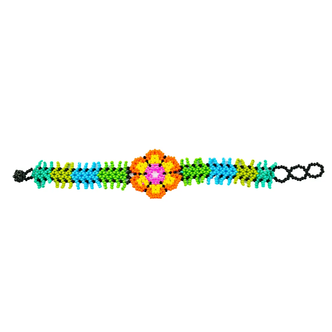 Sundance Floral Seed Bead Bracelet - Guatemala