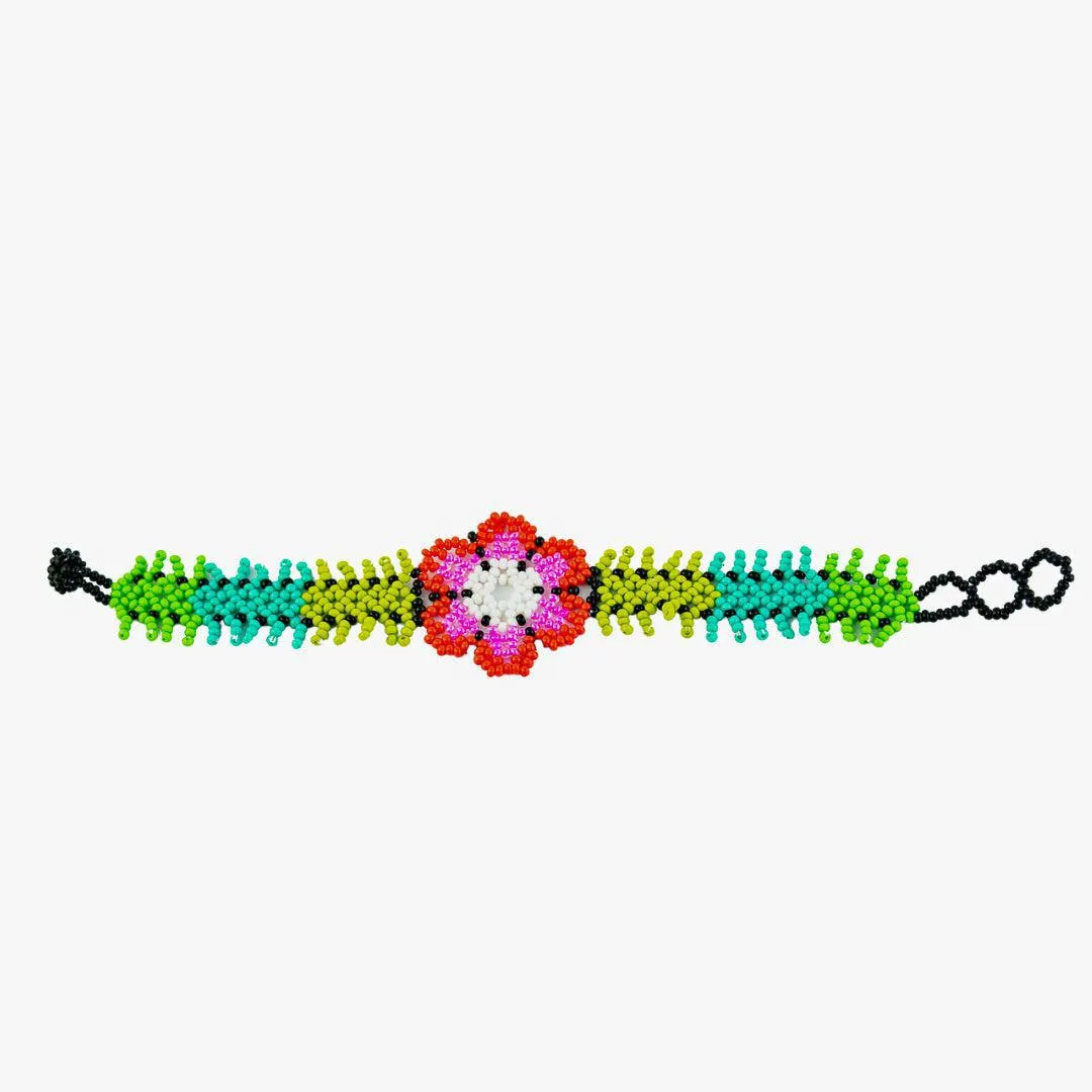 Sundance Floral Seed Bead Bracelet - Guatemala