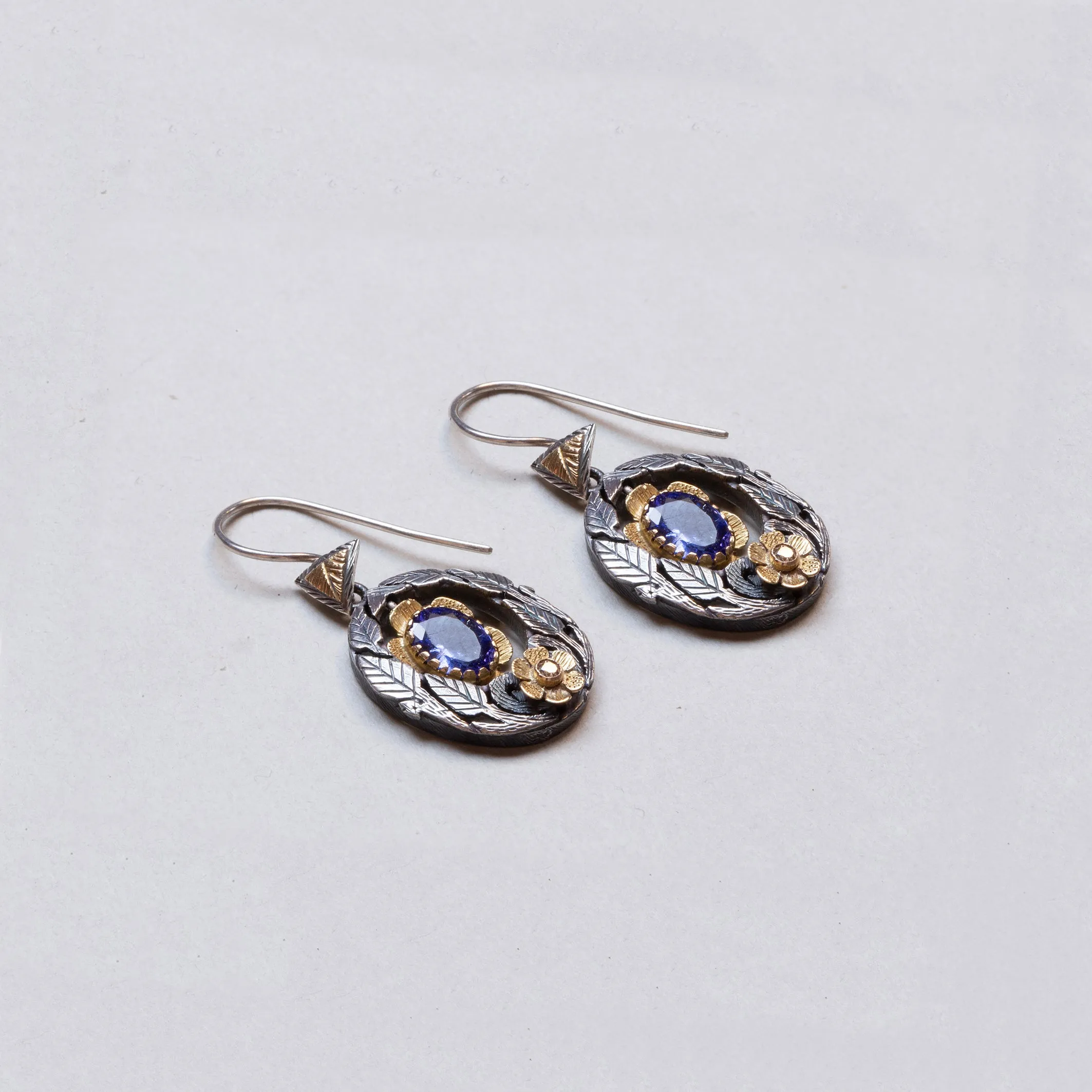 Tanzanite and Diamond Earrings