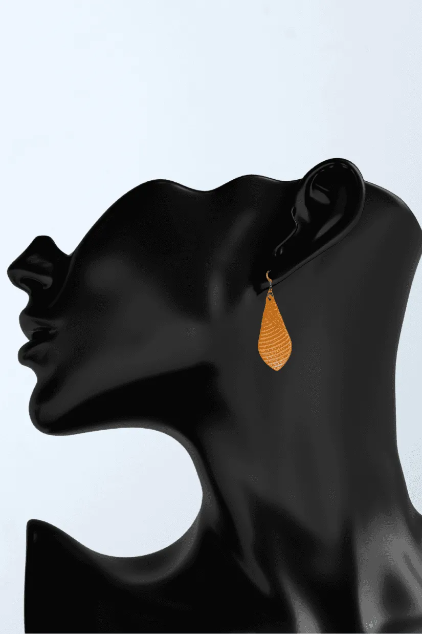 Teardrop Leather Earrings