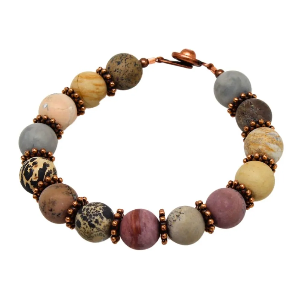 'The Stress Whisperer' Semi-Precious Gemstone Beaded Bracelet