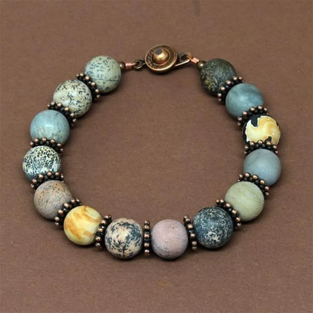 'The Stress Whisperer' Semi-Precious Gemstone Beaded Bracelet