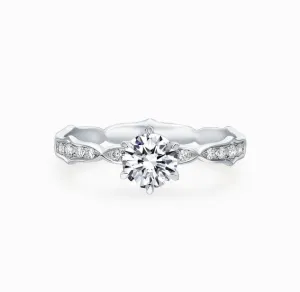 THIALH - BRIDAL -18K white gold diamond wedding ring (Customized Service)