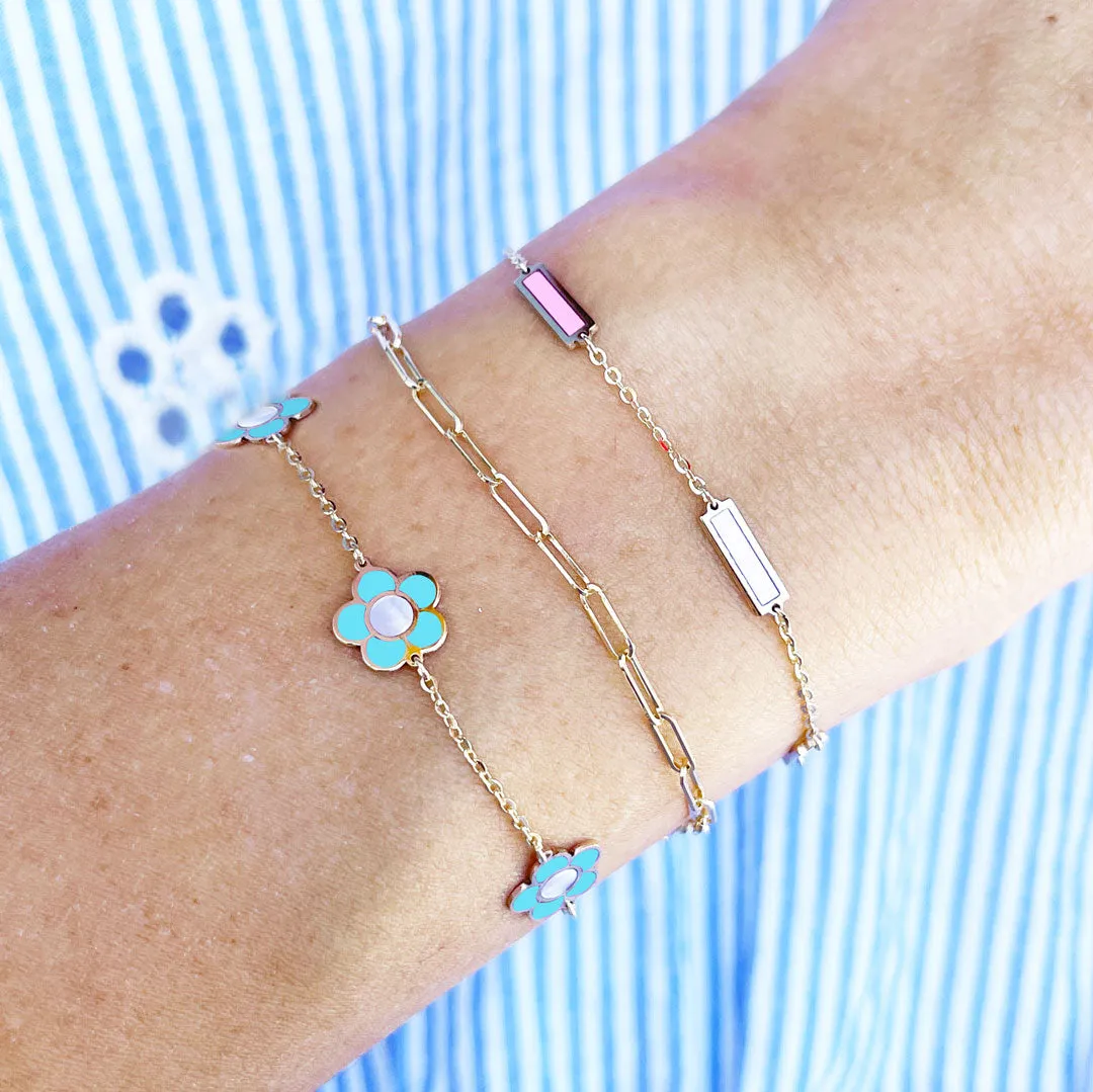 Turquoise Daisy Bracelet