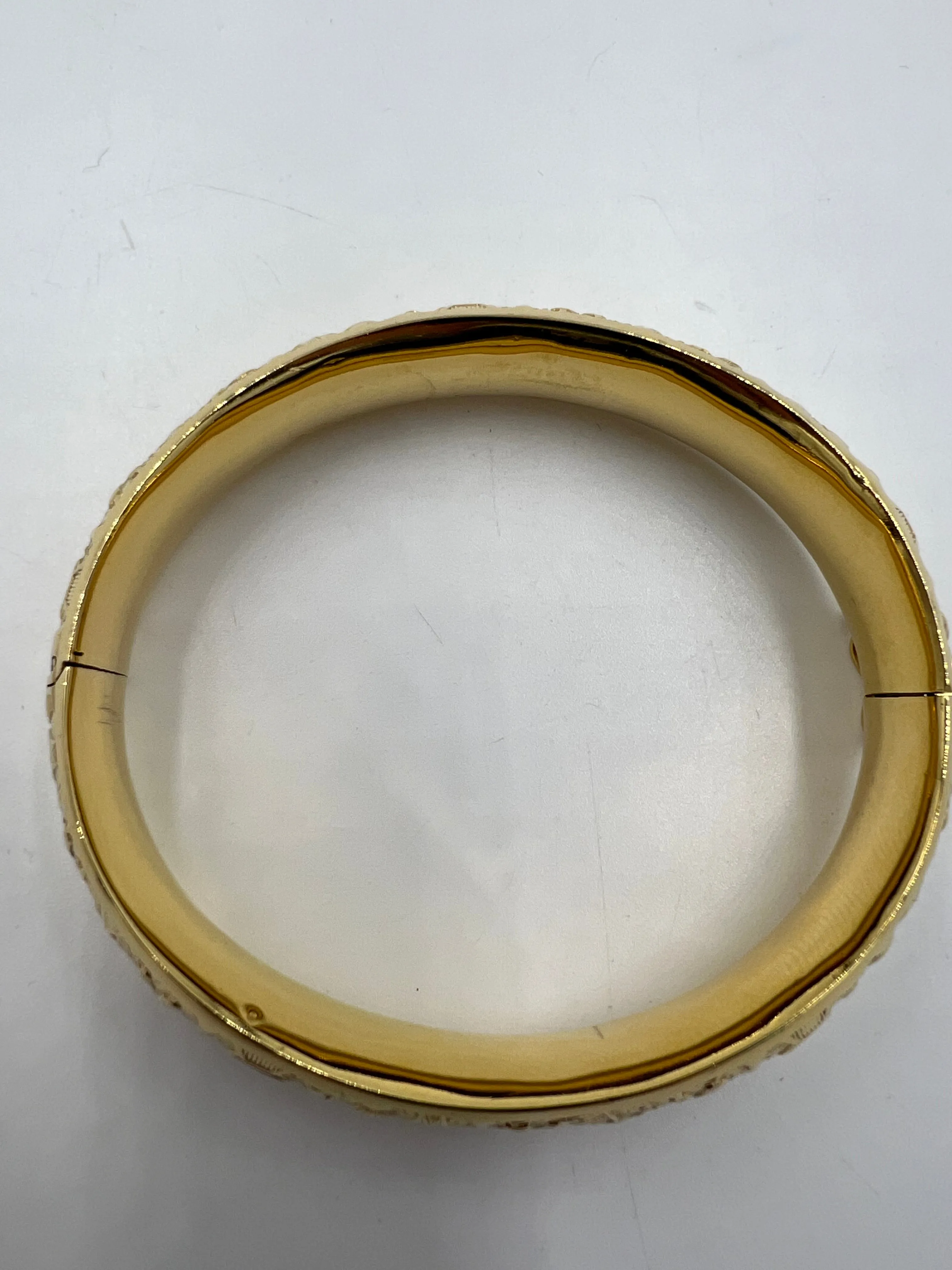 Victorian Egyptian Revival Gold Bangle Bracelet