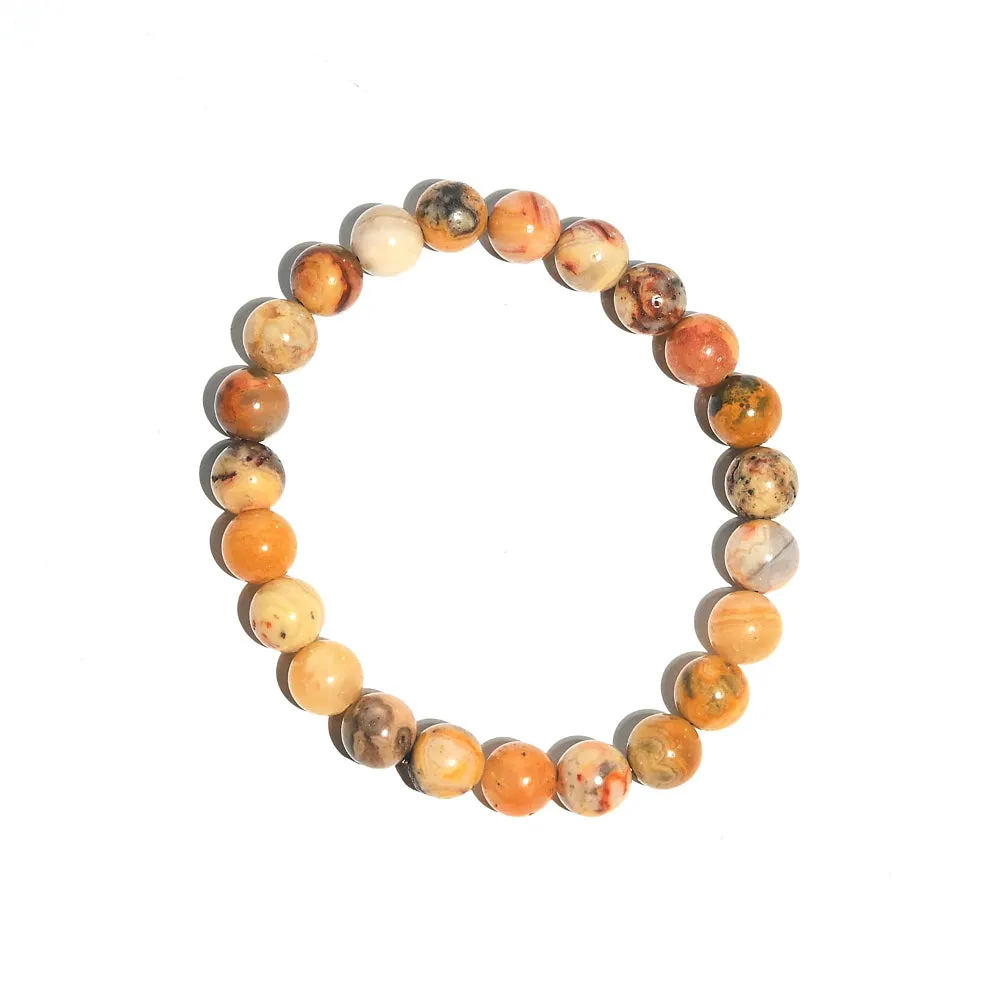 Yellow Crazy Lace agate Bracelet - JOY